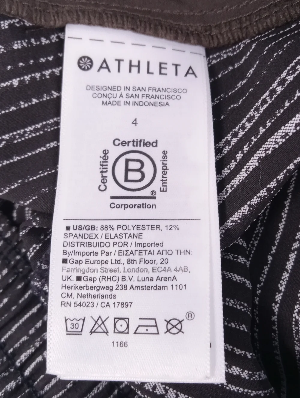 Athleta Arrival Skirt Womens 4 Amara Black Stripe Casual Comfort Office Pockets